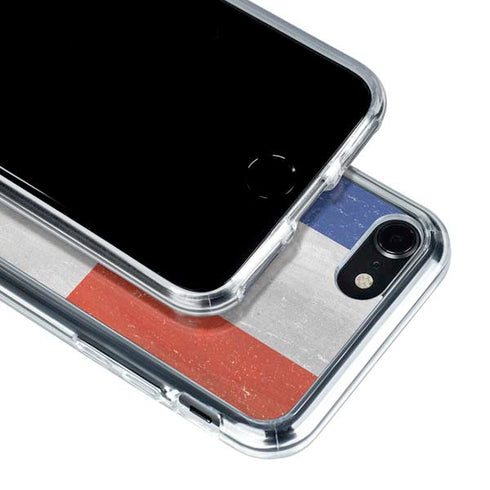 Dominican Republic Flag Faded iPhone SE (2nd & 3rd Gen) Clear Case